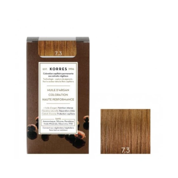 KORRES Huile d'argan Coloration Permanente BLOND DORÉ 7.3