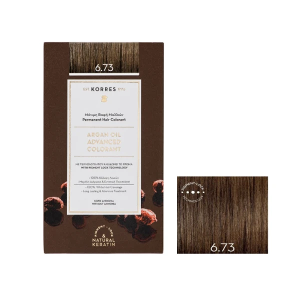 KORRES COLORATION PERMANENTE 6.73 Cacao Dore - 75ml