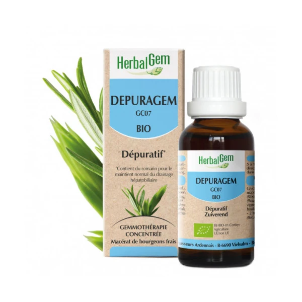 Depuragem Bio Favorise l'Élimination Des Toxines Complexe de Gemmothérapie Concentrée 30 ml