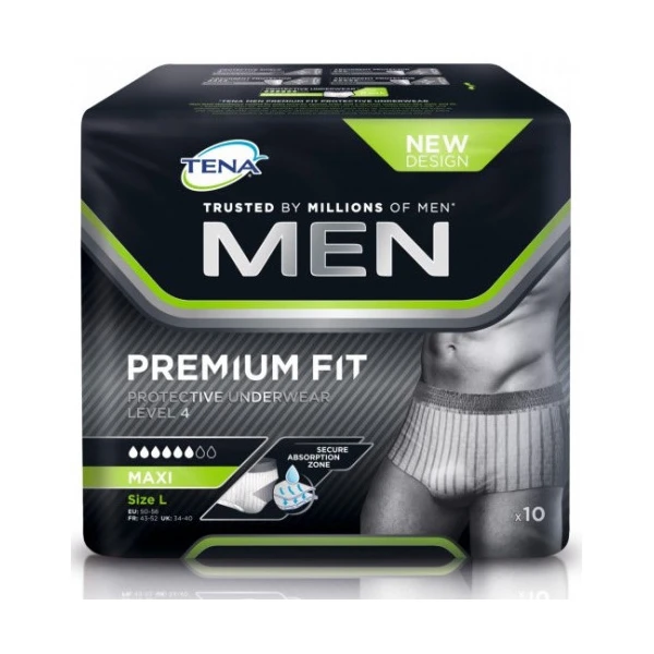 Tena Men Premium Fit Sous-vêtement absopbant Niveau 4 Large