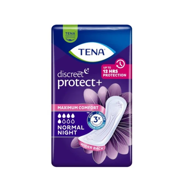 Tena Discreet Serviettes pour Fuites Urinaires Normal Night x10