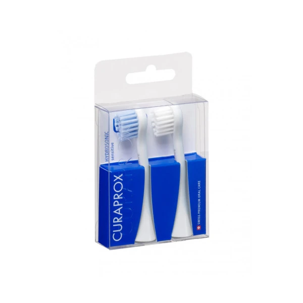 CURAPROX HYDROSONIC Sensitive - 2 Tetes de Brosse a Dents