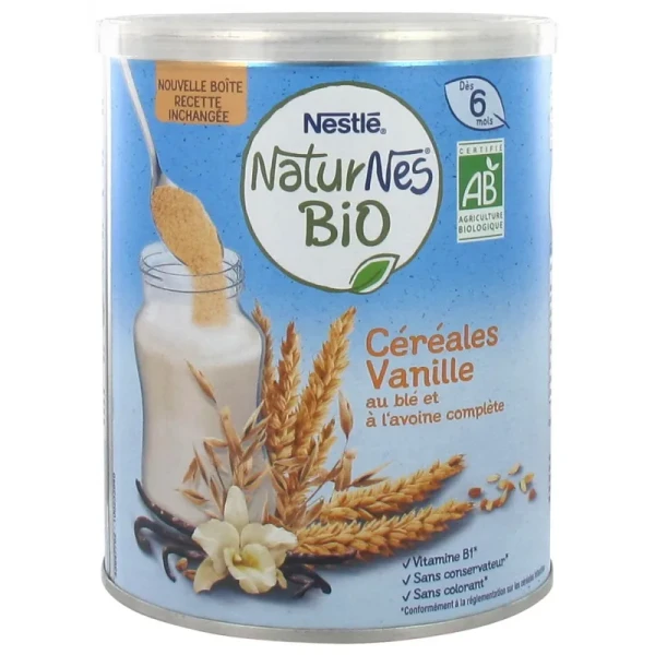Naturnes Bio Céréales Vanille Dès 6 Mois 240 g