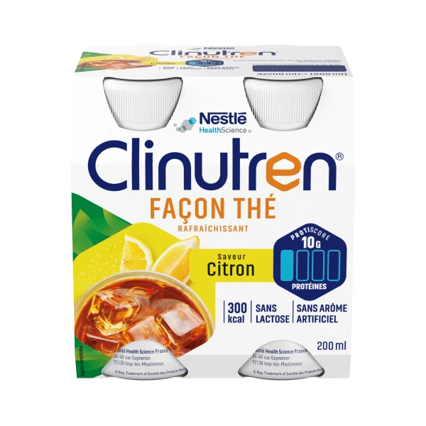 CLINUTREN FACON THE Saveur Citron - 4 Bouteilles de 200ml