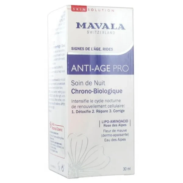 SkinSolution Anti-Age Pro Soin de Nuit Chrono-Biologique 30 ml