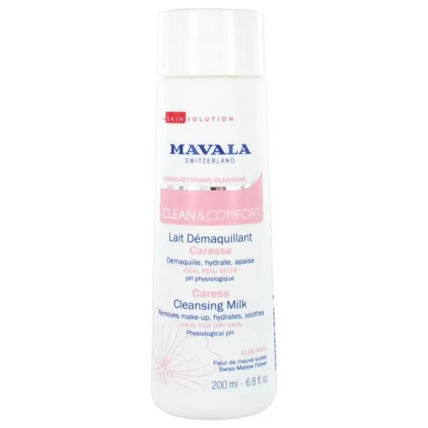SkinSolution Clean & Comfort Lait Démaquillant Caresse Spécial Peau Sèche 200 ml