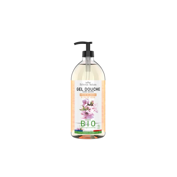 HELVETIA NATURA GEL DOUCHE ALOE VERA PECHE BLANCHE - 1L