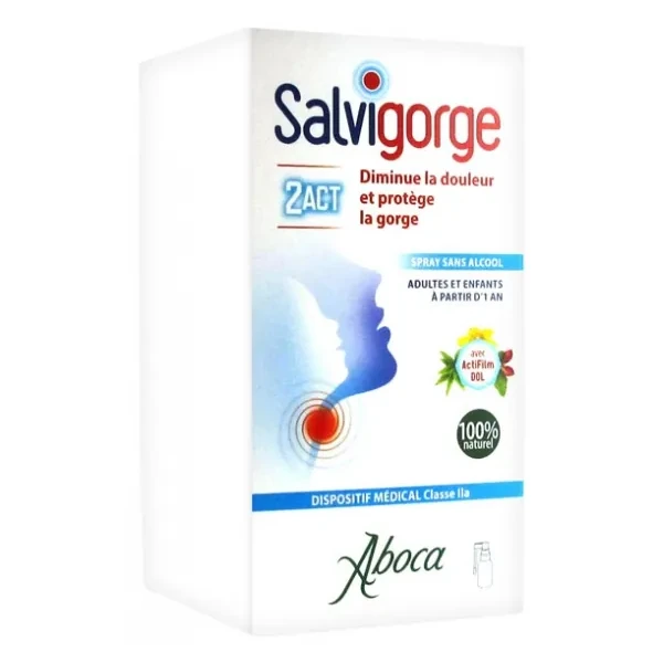 Aboca Salvigorge 2Act Spray Sans Alcool 30 ml