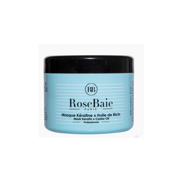 Rosebaie Ricin Masque à la Kératine et à l'huile de ricin 500ml