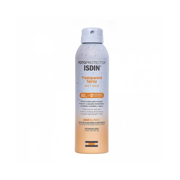 Fotoprotector ISDIN Transparent Spray Wet Skin SPF 50