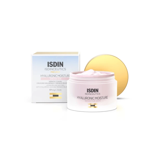 Isdin Hyaluronic Moisture Crème hydratante visage et anti-âge Peaux Sensibles Prevent 50g