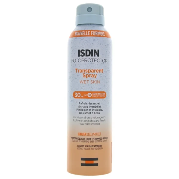 Fotoprotector Transparent Wet Skin Spray Crème Solaire Corps Spf30 250 ml
