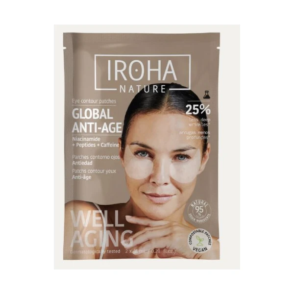 Iroha Nature Iroha Patch Yeux Niacimide Cafféine et Peptides - 1 Paire