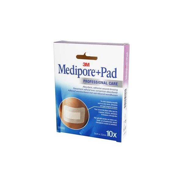 3M™ Médipore™+ pansement absorbant 5 cm x 7,2 cm
