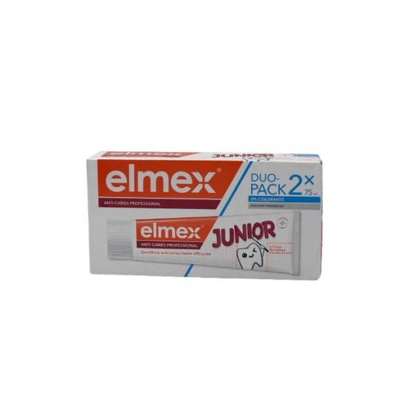 ELMEX DENTIFRICE JUNIOR ANTI-CARIES PROFESSIONAL 6-12 Ans - Lot de 2x75ml