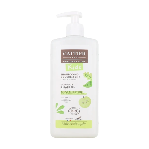 Cattier Kids Shampooing Douche 2 en 1 Bio Pomme Verte