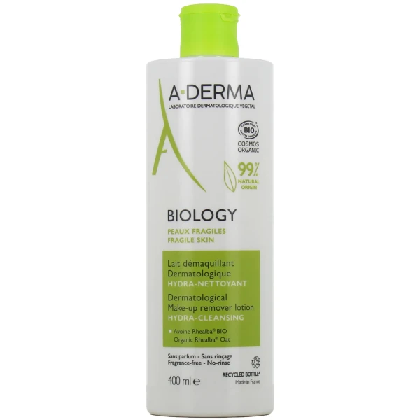 A-Derma Biology Lait Démaquillant Dermatologique Bio