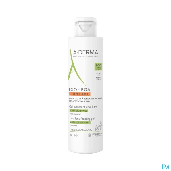 A-Derma Exomega Control Gel Moussant Emollient Anti-Grattage