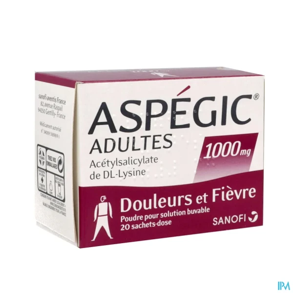 Aspégic Adulte 1000 mg