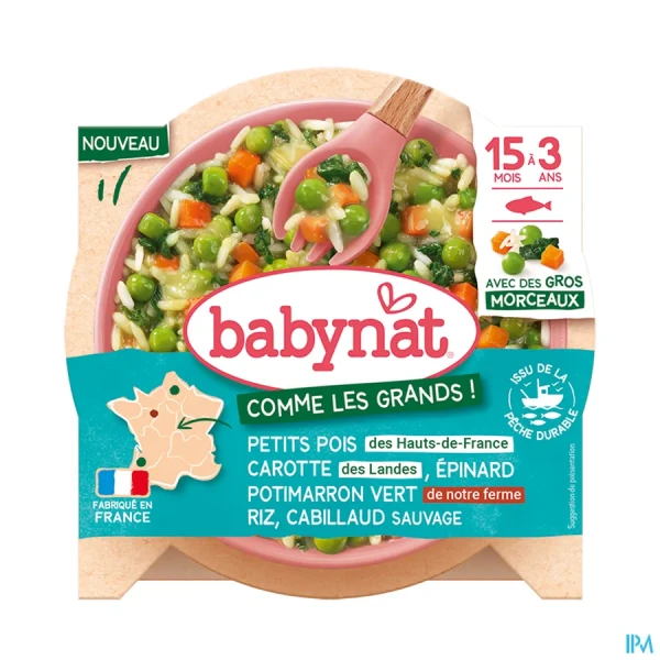 Babybio Assiette Mois Riz Cabillaud
