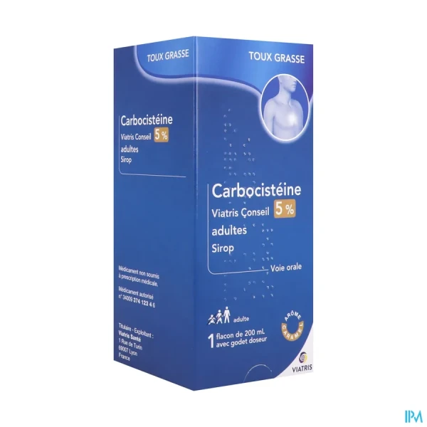 Carbocistéine 5% Adulte Viatris Sp