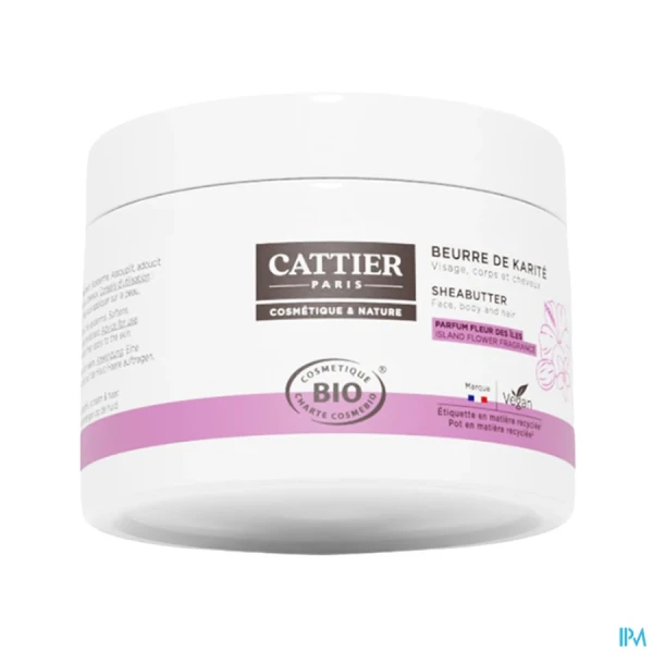 Cattier Beurre de Karité Bio Parfum Fleur des Îles