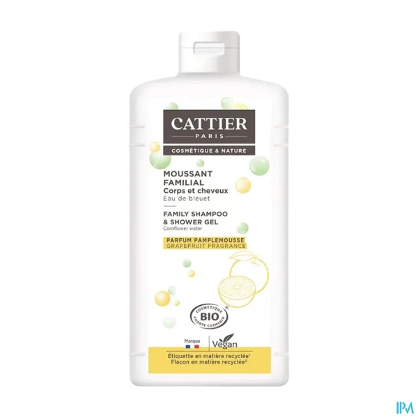 Cattier Gel Moussant Familial Bio Corps et Cheveux