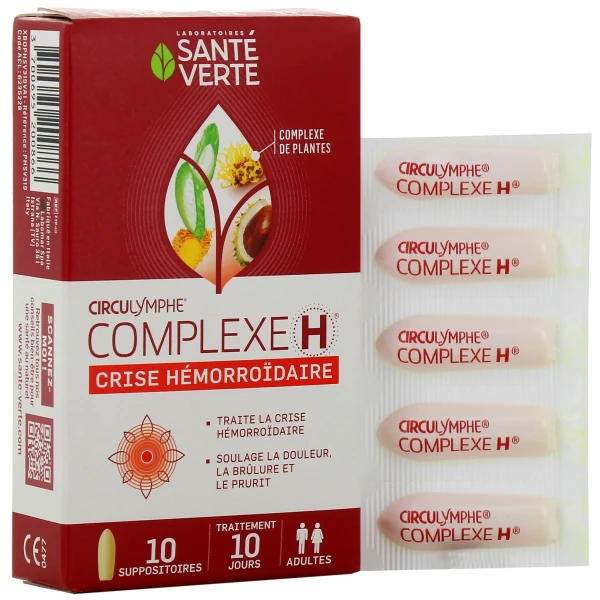 Circulymphe Complexe H Suppositoires Crise Hémorroïdaire