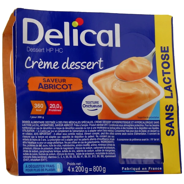 Delical Crème Dessert HP HC Sans lactose