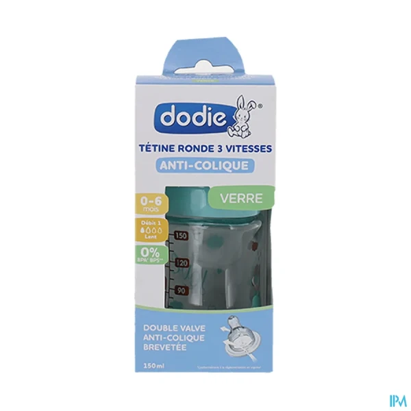Dodie Biberon Verre Anti-Colique 0-6 mois