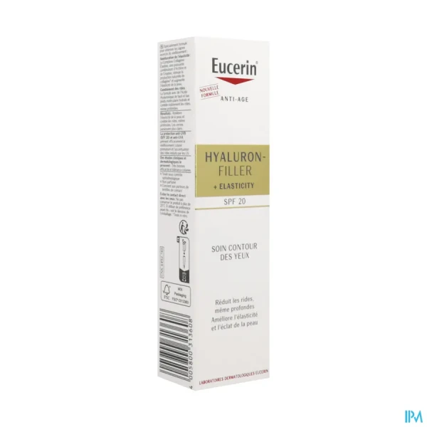 Eucerin Hyaluron-Filler + Elasticity Soin Contour des Yeux 15 ml