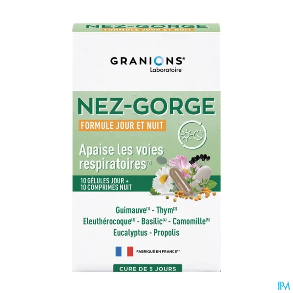 Granions Nez Gorge 10 gélules + 10 comprimés
