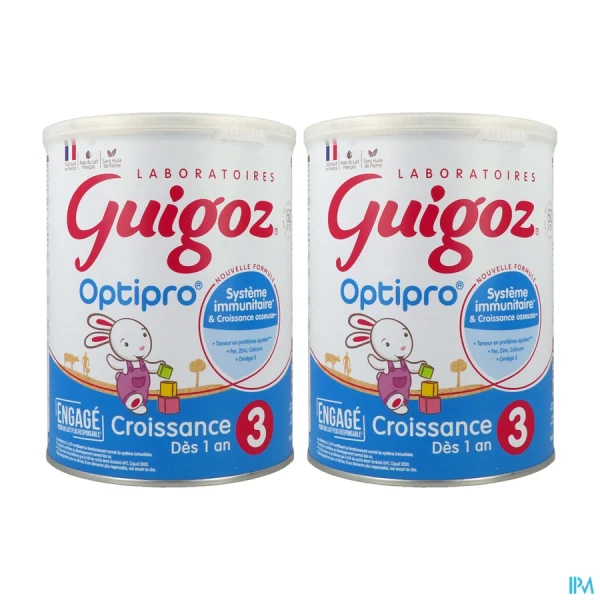 Guigoz Lait Optipro Croissance Bipack -60%