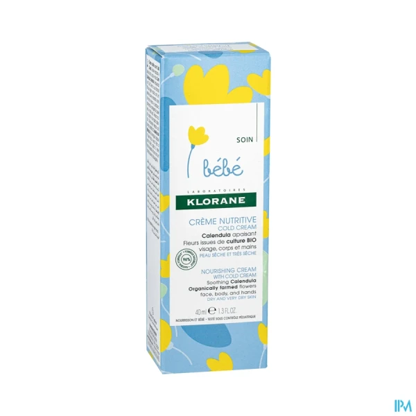 Klorane Bébé Crème Nutritive Cold Cream Calendula Apaisant