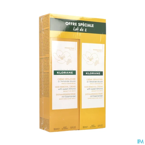 Klorane Crème Dépilatoire à l'Amande Douce