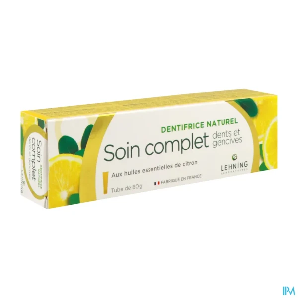 Lehning Dentifrice Naturel Soin Complet Dents et Gencives