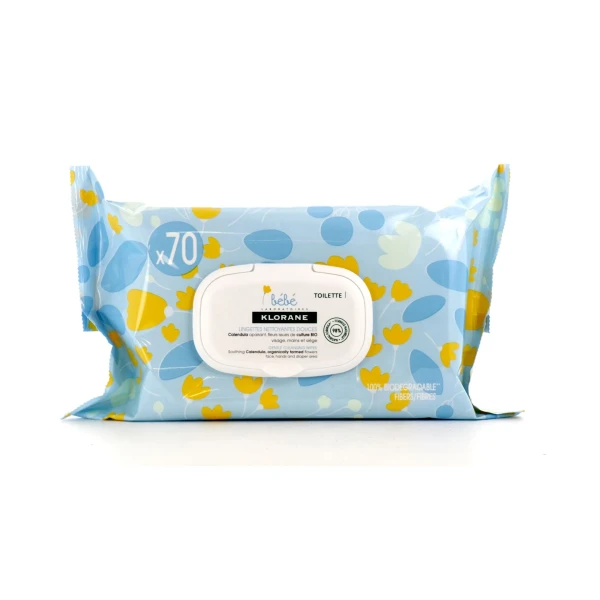 Klorane Bébé Lingettes nettoyantes douces