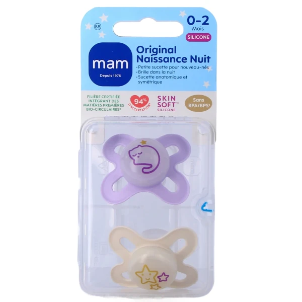 MAM Original Naissance Nuit Sucette 0-2 Mois