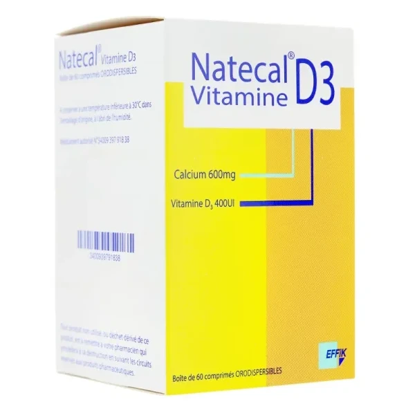 Natecal Vitamine D3 600mg / 400UI