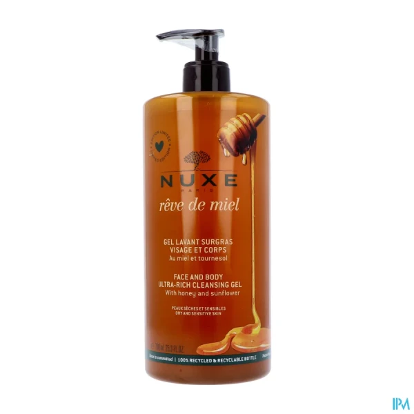 Nuxe Rêve de Miel Gel Lavant Surgras Visage et Corps