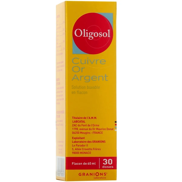 Oligosol Cuivre Or Argent
