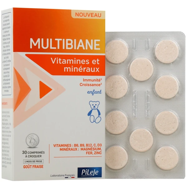 Pileje Multibiane Enfant Vitamines et Minéraux
