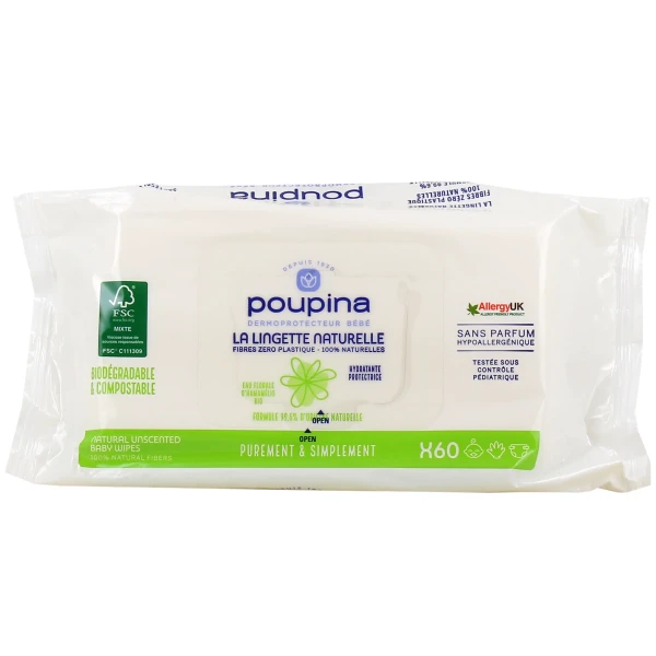 Poupina Lingette Naturelle pour bébé