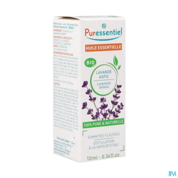 Puressentiel Lavande Aspic Bio Huile Essentielle