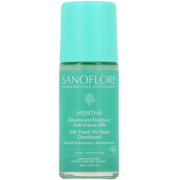 Sanoflore Déodorant Fraicheur Bio Anti-traces 48h Mentha