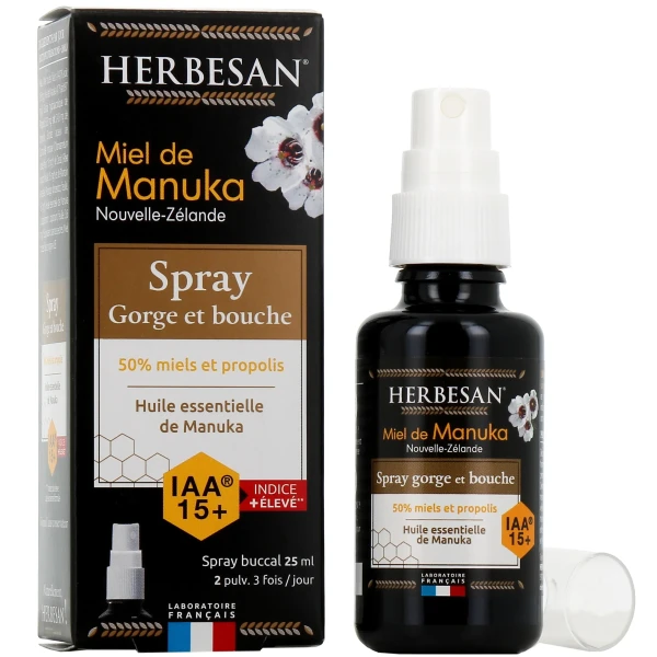 Spray Gorge et Bouche Miel de Manuka IAA 10+