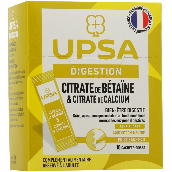 UPSA Digestion Citrate de Bétaïne & Citrate de Calcium