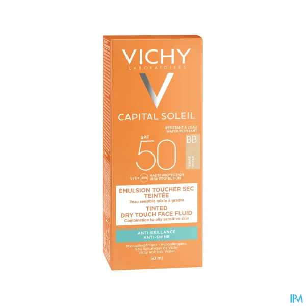 Vichy Capital Soleil BB Émulsion Toucher Sec Teintée SPF 50