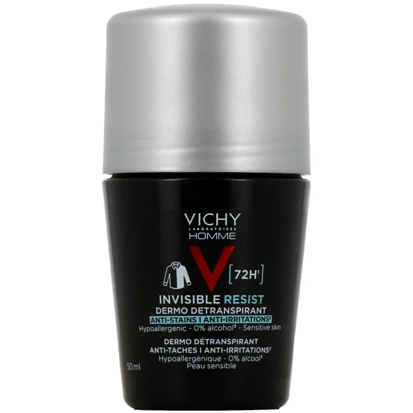 Vichy Homme Déodorant Invisible Resist Dermo Détranspirant 72h