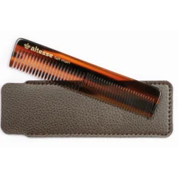 ALTESSE PEIGNE De Poche Avec Etui Fait Main Ref : 11044